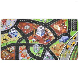 Mattor Kids Play Mat Rug Carpet Playmat for Cars and Train Car Crawling Rollspel 67x 35