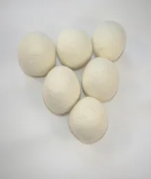 Natural Wool Felt Dryer Balls 47cm Tvättbollar Återanvändbart Nontoxic Fabric Softener minskar torkningstid Vitfärgbollar4009177