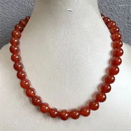 Anhänger Grade A 12mm Brasilienrot rotes Achat Halskette Energie Naturstein Schmuck Gesundheitswesen Edelstein Schutz Choker Heilung Yoga Frauen