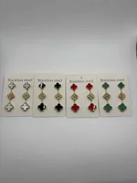 Hochkosten-Ohrringe Performance Juwely Lucky Four Blatt Clover Quaste mit Design einfach und vielseitig im Stil High-End mit gemeinsamem Vanley