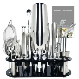 1322PCS 750 ml 600 ml Boston Cocktail Shaker Bar Tools Wine Mixer Set Barkeeper Tool Kit mit Halter 240428