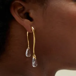 Dangle Earrings Statement Jewelry Resin Teardrop幾何学的なバックフロントドロップ