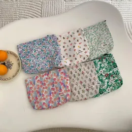 Bolsas de cosméticos Organizador de bolsas de maquiagem de algodão fresco do algodão