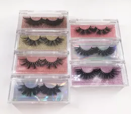 Ögonfransar Box Clear Box With Lashes Tray Utsökt populärt vackert paket Anpassat etikett Logo Hard Acylic Box9893936