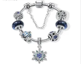 Шармовые бусы, подходящие для ювелирных изделий 925 Серебряные браслеты снежинки подвесной брюк Blue Sky Pumpkin Carm Charms Diy Jewelry с GI295S4779149