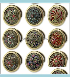 anthropologie mirror Decor Home Gardenmini Retro Vintage Style ButterflyFlowerPeacock Makeup Cosmetic Pocket Compact Stainless8031298