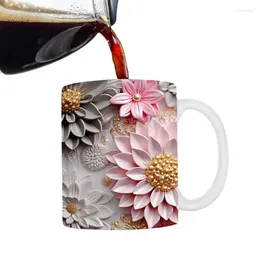 Canecas 3d Borboletas caneca de inverno Cerâmica portátil Copo FLORE FLORE BORREBLELY CHUPAS DE CAFÉ para presentes de aniversário de Natal