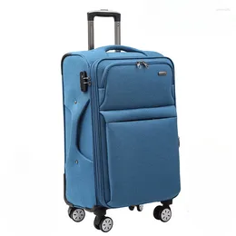Malas oxford pano carrinha bolsa de bagagem estudante de moda rolante combinação bloqueio de alta capacidade