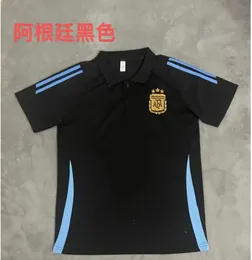 24 25 Argentyna piłka nożna koszulka koszuli polo Messis Mac Allister Dybala di Maria Martinez de Paul Men Polo koszulka piłkarska