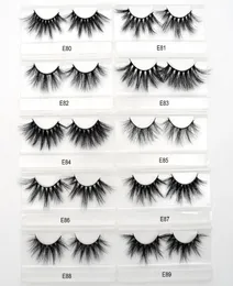 9 estilos e80e89 cílios finos 3d cílios de vison cílios de vison cílios de visita à mão crueldade de cílios falsos leves de 25 mm de lashes dramáticos6682523