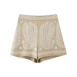 Embroidered Short Summer 2023 Clothing High Waist Modern Girl Bottom Wears 240510