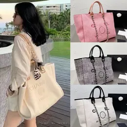 Tasarımcı büyük tote çanta plaj lüks çanta dükkanı seyahat omuz chanells ayakkabı çantası kadın zincir çanta kovası moda crossbody channelsUnslasses çanta