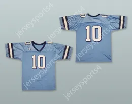 Custom Qualquer nome Número Mens Youth/Kids Carolina do Norte Tar Heels 10 Jersey de futebol azul claro Top Stitched S-6xl