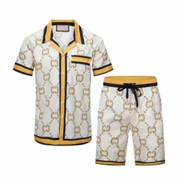 Mens Tracksuits Designer kostym Två stycken Set Fi T-shirt Sports Sweatpants Set Summer Sportswears Outfits S-3XL H9NU#