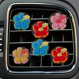 Interior Decorations Fluorescent Pentapetal Flower Cartoon Car Air Vent Clip Clips Conditioner Outlet Per Accessories For Office Home Otl8S