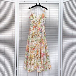 506 L 2024 Milan Runway Dress Spring SMUM SMERGENS SPAGHETTI Strap Vestidos de damas