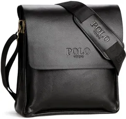 Men clássico de viagem Bola de ombro de negócios Pacote de sacola casual casual de couro Crossbody Polo Messenger Bag6404553