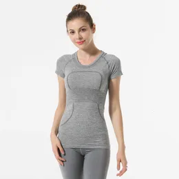 Vestiti yoga womens fitn t-shirt top sexy sexy secco veloce ginnastica ginnastica mattina correndo a manicotto a manicotto corto ts