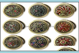 anthropologie mirror Decor Home Gardenmini Retro Vintage Style ButterflyFlowerPeacock Makeup Cosmetic Pocket Compact Stainless6059199