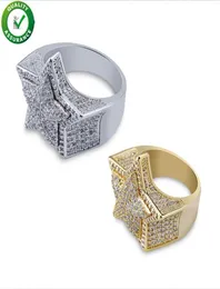 Anéis de jóias masculinos Hip Hop Love Ring Luxury Diamond Rings for Wedding Engagement Star Iced Out P Style Charms F2128668