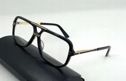 Legends 6025 Shiny Black Gold Eyeglasses Glasögon Ramar Mens mode Vintage Legends Solglasögon UV Protecon med Box6151255