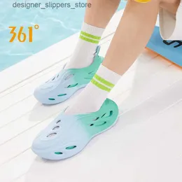 Slippers 361 degree mens perforated shoes summer outdoor wearing beach breathable and anti slip sandals slippers Amphibious grip mens Q240511