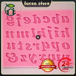 Stampi da forno stampi per lettere per fragole coperte di cioccolato in silicone alfabeto minuscole alfabeto stampo fondente che produce caramelle