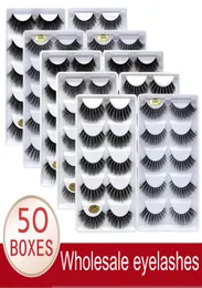 Yanlış Kirpikler Bütün 203050 Kutular 5 Çift 3D Mink Kirpikleri Doğal Yumuşak Makyaj Sahte Göz Cilios G806 G8008986870