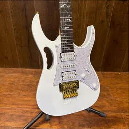 White Famous master level 7V electric guitar, quality vibrato system, 24-tone fingerboard, moving tone,free delivery to home