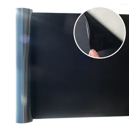 Оконные наклейки стеклянная наклейка Pure Black Matte Texture Электростатическая клейковая пленка бумага Невысокая дверь защита конфиденциальности