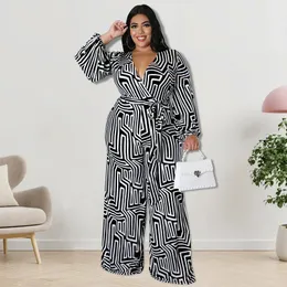 Plus Size Chic And Elegant Women Jumpsuit One Piece Outfit Winter Lady Outwear Designer Pant Spring Female Fashion Jumpsuit 240506