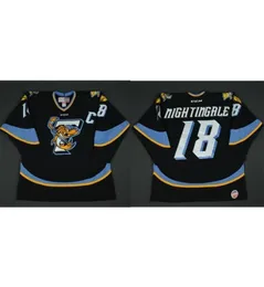 001 Custom Jared Nightingale Toledo Walleye 2016 Echl Captains Club Hockey Jersey или Custom Любое название или номер Retro 6042723