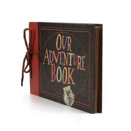 Album Books Amazon exploderade DIY PO Album Travel Scrapbook Adventure Vintage Kraft Paper Rope Loose-Leaf i Stock Drop Delivery Baby K Dhora