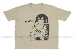 Män tshirts kon azusa yui rolig bomullste skjorta kort ärm japan musik anime t skjortor o nackkläder camiseta tryckt y2202147760254