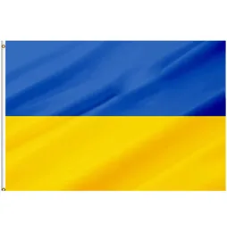 90150cm Ukraina National Flag 35 fot Flaggor Inget flaggstång Hemdekoration Flag Banner5760656