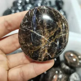 Dekoratif Figürinler Kristal Palmiye Doğal Gri Aytaşı Kuvars Palm Taşı Şifa Işık Mineralleri Endişe Hediyeleri