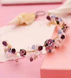 Tonblume handgefertigte Bänder biegbare Roségold -Farbe Exquisites Ornament Bride Tiara Hochzeit Hair Accessoires30347223692271