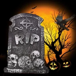 Tombstones Halloween rekwizyty Nawiedzony dom na zewnątrz Upiorna dekoracja losowo 38265CM1533788