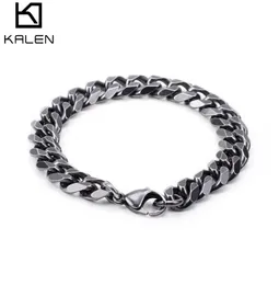 Retro 316 Aço inoxidável Bracelets de cadeia de link para homens para homens Matte Cadeia de mão Pulseira de pulso Jóias baratas6365204