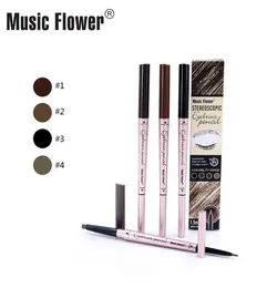 Musik Flower Eyebrow Pen Pencil Vattentät och svettsäkert naturligt icke -märkande ögonpulver Doubleheaded Easy to Color Makeup 8478618