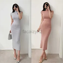 Casual Sexy Dresses Designer Dress Necked Sleeveless Dress Tight Fiting Slant Temperament Big Sister Pure Desire Buttocks Wrapped Long Dress Summer Autumn Sex