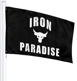 Żelazne flagi Paradise 3x5ft Sports Club Outdoor Indoor Custom 3x5ft Printed Poliestone Podwójne szwy z mosiężnymi przelotkami1623158