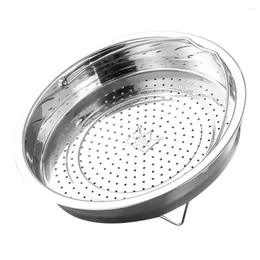 Double Boilers Stainless Steel Steamer Rack Dumpling Basket Holder Food Vegetable Insert Handle With Holes For Pot Vegetables Steaming Stand