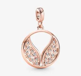 100 925 Sterling Silver Me Burning Wings Medallion Charms Fit Oryginalny europejski urok bransoletki moda Women Wedding Empandagement J6136804