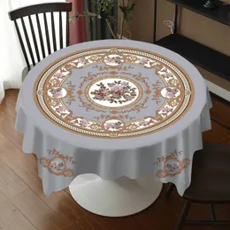 Table Cloth B153round PVC Tablecloth Waterproof Oil-proof Anti-scalding No-wash High-end El Restaurant Home Garden Ta