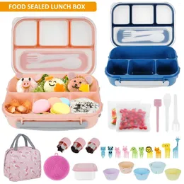 Servis 27st Bento Box Lunch återanvändbar uppsättning 1300 ml container med fackläckage
