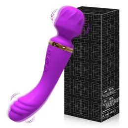 Powerful Double Heads AV Magic Wand Vibrator for Women Gspot Clitoral Stimulator Female Massager Sex Toys Couple Adults 18 240507