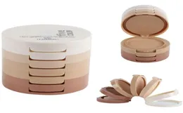 5 em 1 maquiagem com face de maquiagem em pó de contorno Fundação de sombra da Fundação Paleta Fundação Face Face Powder Mineral4188950