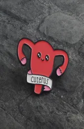 femminismo evviva il cartone animato cuterus uterus smalto per spille badge badge per spillo accessori per la ragazza femminile039 diritti femminista G2121785