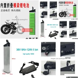 Batteries 36V 8.8Ah Li Ion 12Ah Battery 8Ah 10Ah Lithium Bms 10S For 500W 350W E Bike Sccoter Foldable Bicycle Add 2A Charger Drop Del Dhfqy